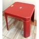 Meja Plastik Persegi Tenmi - warna merah