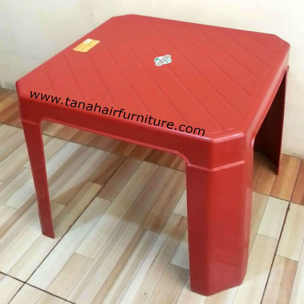  Meja  Plastik  Persegi Tenmi warna merah