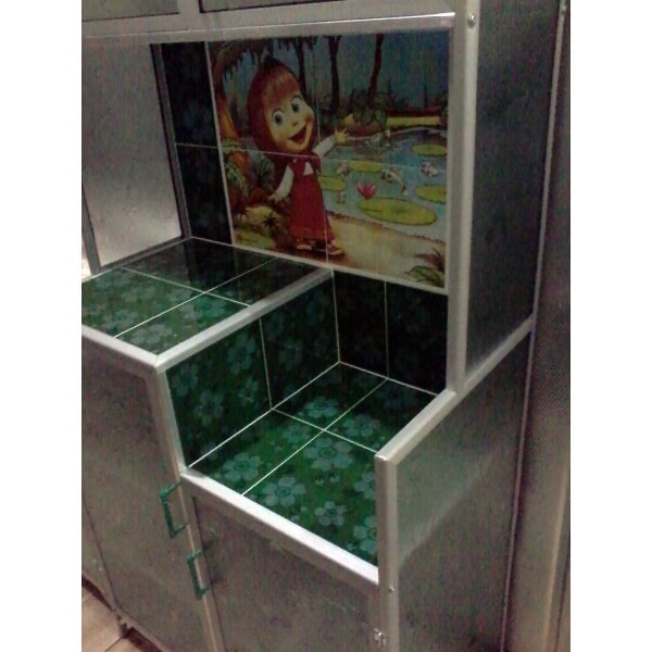  Rak  Piring  Aluminium Magic Com 2  pintu  warna hijau 