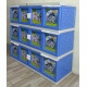 Lemari Plastik Akako Super Jumbo 12 pintu - warna biru - baby tom & jerry - tampak samping