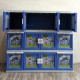 Lemari Plastik Akako Super Jumbo 12 pintu - warna biru - baby tom & jerry - tampak susun atas terbuka