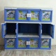 Lemari Plastik Akako Super Jumbo 12 pintu - warna biru - baby tom & jerry - tampak susun tengah terbuka