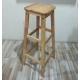 kursi kayu tanpa sandaran QQ - warna beech - 100 cm - tampak keseluruhan