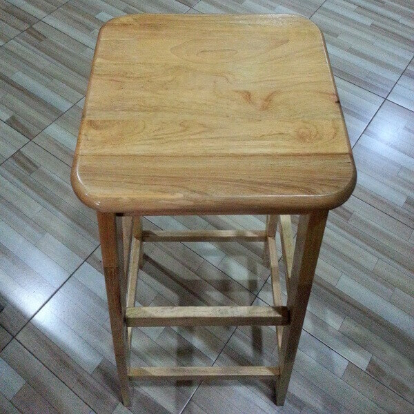  kursi kayu tanpa sandaran QQ warna beech 100 cm 