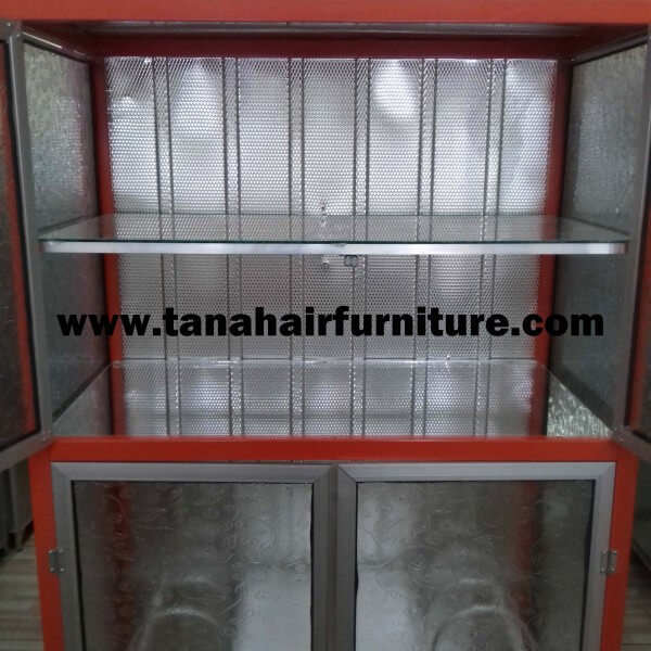  Rak  Piring  Aluminium Full Box  2 pintu warna orange 