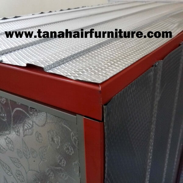  Rak  Piring  Aluminium Full  Box  2 pintu tampak atas 