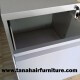 Filing Cabinet ( lemari arsip ) New Line susun 4- tampak dalam - laci terbuka