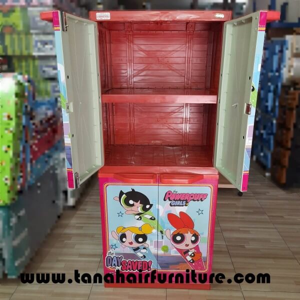  Lemari  Plastik Naiba Powerpuff Girls tampak dalam 