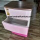 Lemari Plastik Olympic ODC 04 M pink - merah muda - tampak dalam - laci terbuka