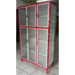  Rak  Piring  Aluminium Full Box  3 pintu tampak depan