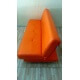 Sofa Bed Lagoon - Orange - tampak samping - depan - terlipat