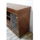 Rak TV Duco minimalis 120 cm - tampak depan, atas, samping - coklat muda